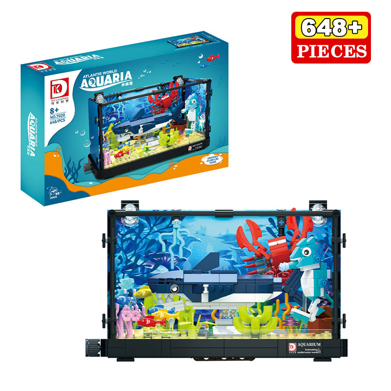 Aquarium Fish Shark - 648 шт., экзосистема акулы, танк, строительные