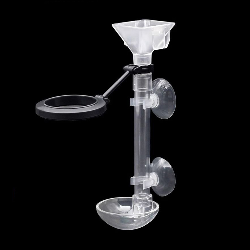 Aquarium Fish Feeder - Акриловая аквариумная кормушка для рыб, прозрачная