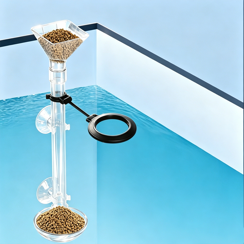 Aquarium Fish Feeder - Акриловая телескопическая трубка-кормушка для аквариумных рыбок,