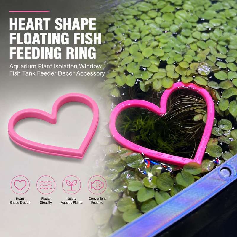 Aquarium Fish Feeder - Кольцо-кормушка для рыб в форме сердца,
