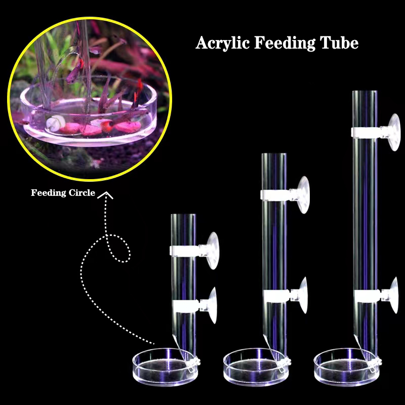 Aquarium Fish Feeder - Аквариумная кормушка, акриловая, прозрачная, для аквариума,