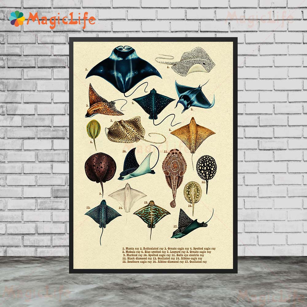 Винтажные постеры в виде морск – обзор и цена Fish In Aquarium Picture
